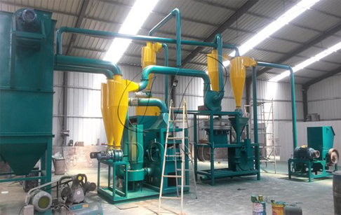 PCB recycling machine in customer factory