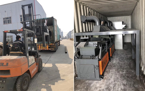 One set PCB recycling machine and PCB dismantling machine were delivered to South Korea